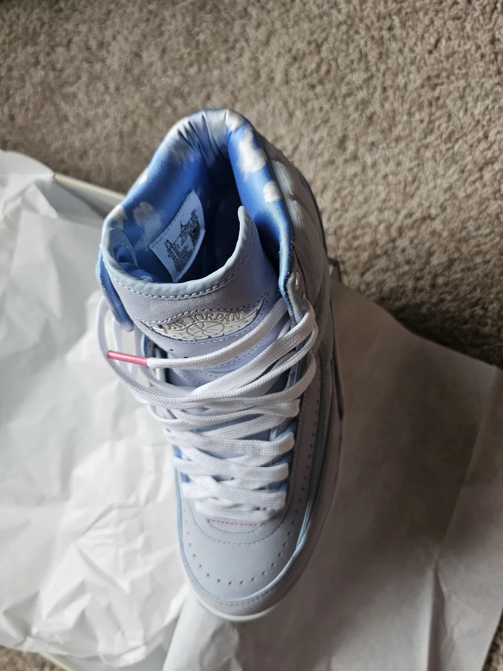 Jordan Kids High-Top Sneakers in Sky Blue and White